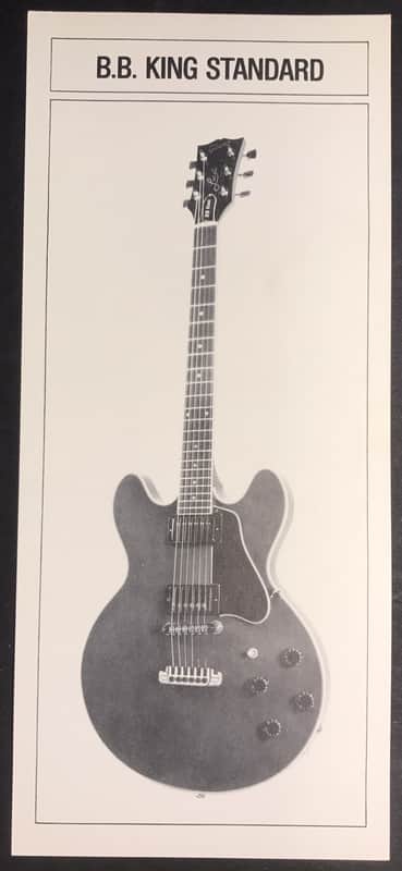 Gibson BB King Standard dealer sheet 1981 image 1