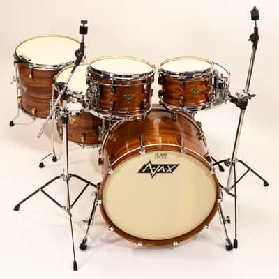 AJAX Drums Custom Mahogany Drum Kit. 10x8 12x8 14x14 16x16 22x14 image 7