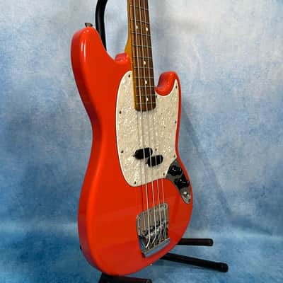 1999 Fender MB-98 / MB-SD Mustang Bass Fiesta Red Crafted in Japan, CIJ image 5