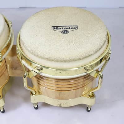 Latin Percussion Matador Series Wood Bongos with Chrome Hardware 2010s - Natural image 3