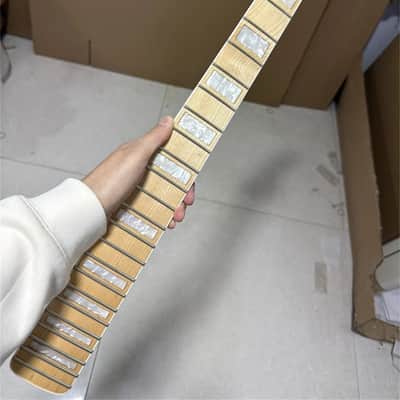 24 inch short scale maple electric guitar neck block inlay 22fret big head Parts image 1