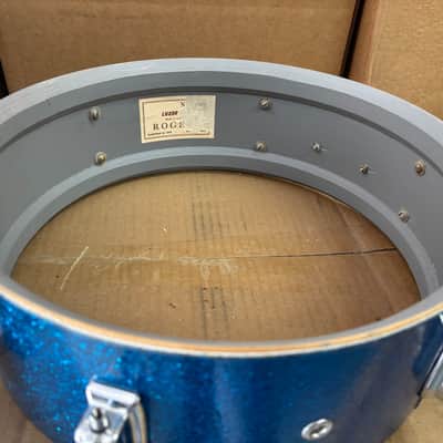 Rogers Luxor Cleveland Era Snare Drum Blue Sparkle image 9