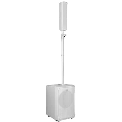 RCF Evox J8 White DJ PA Active/Powered Column Array Speaker System Pair w Covers image 2