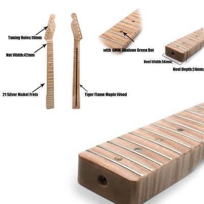 TGP 21 frets Tiger Flame Guitar Neck Replacement for ST Guitar,price include the import duty for US buyer image 3