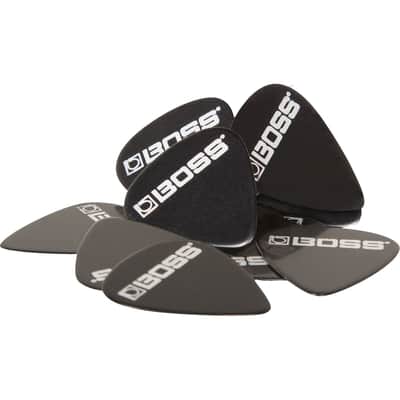 Boss Celluloid Picks 12 Pack Black - Thin image 1