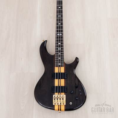 1990s Aria Pro II Super Bass SB-800 See-through Black Vintage Neck Through Bass, Near-Mint w/ Case & Hangtag image 2