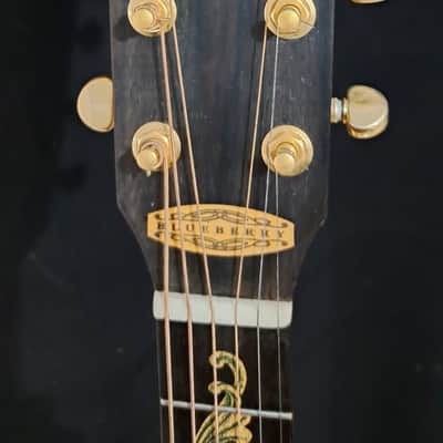 Acoustic Parlor Guitar Handmade by Blueberry Guitars Owl Motif image 9