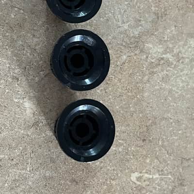 set Fender Japan F logo knobs black guitar bass Lyte image 2