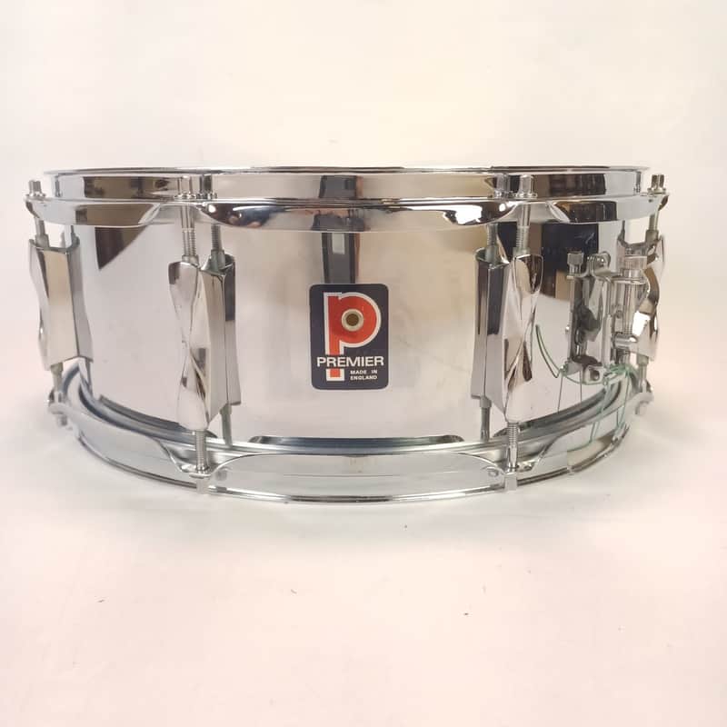 Premier 5.5x14"70s Snare Drum Chrome Steel Model 1005 8Lug England Vintage #7491 image 1