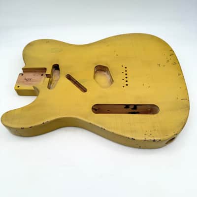 MJT Telecaster Body Lefty Relic Alder Nitro Butterscotch Light mjt6652 image 2