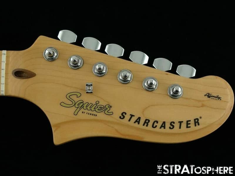 2022 Fender Squier Affinity Starcaster NECK & TUNERS "C" Maple Contour Headstock image 1