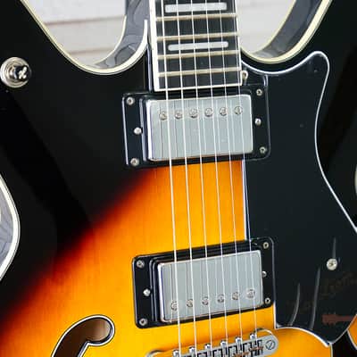 Hagstrom VIK-TSB Viking Semi-Hollow - Tobacco Sunburst image 4
