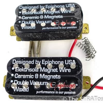 Gibson Epiphone Ceramic 8 Hot Humbucker PICKUP SET Pickups Guitar Black image 3