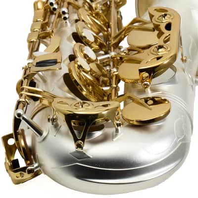 Antigua Winds Model AS4248SQ 'Powerbell' Alto Saxophone in Satin Silver image 17