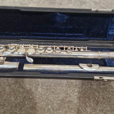 Osborne Engraved Silver Standard Nickel Flute - Elegant Design - Good w/ Hard Case image 2