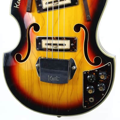1960s Kent Japan Electric Violin Bass 2 Pickup Model 833