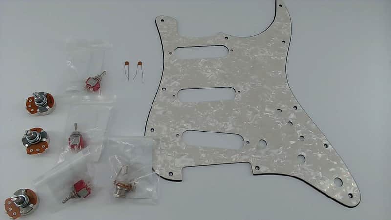 Strat Pickguard with mini toggle kit image 1