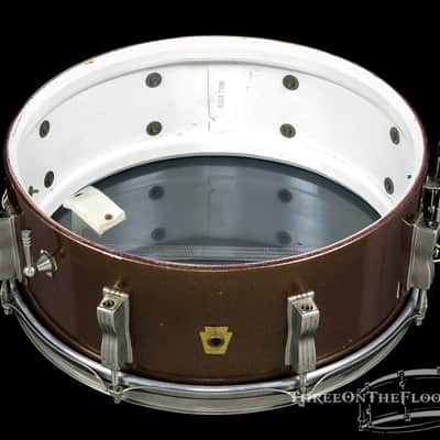 1965 Ludwig Bronze Mist Jazz Festival Snare Drum Keystone :  5 x 14 image 11