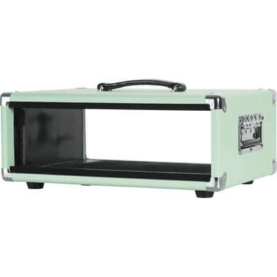 Gator GR-RETRORACK-3SG Rack en bois 3U vintage amp surf green image 7
