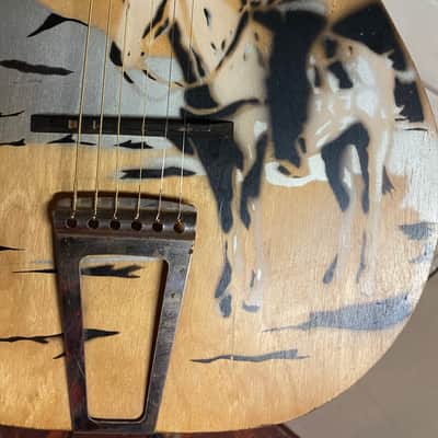 R.S. Williams built RARE "Wandering Cowboy" 1950s stencil guitar Hensel made in Canada image 7