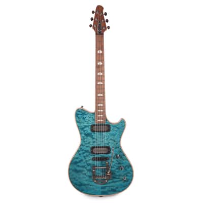 Powers Electric A-Type Select Quilt Maple Custom Koi Blue w/FF42 Pickups (Serial #B348) image 3