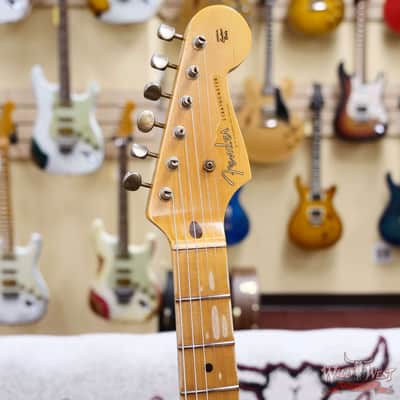 Fender Custom Shop Limited Edition 70th Anniversary 1954 Hardtail Stratocaster Journeyman Relic Nocaster Blonde with Black Pickguard 7.20 LBS image 7