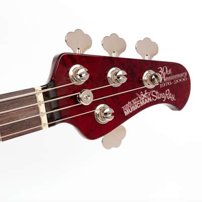 Ernie Ball Music Man 30th Anniversary StingRay 4 Bass 2006 Crimson Red image 5