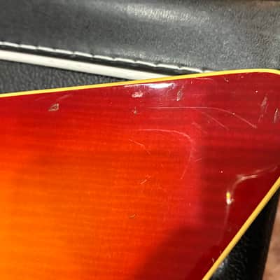 1983 Ibanez Destroyer II DT500CS – MIJ FujiGen – Cherry Sunburst Flame Top – X Series – Vintage Explorer image 18