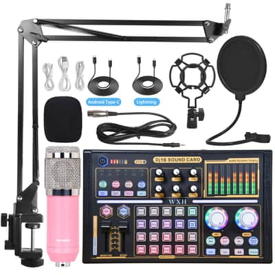 Bm800 Microphone Sound Card Full Set Of Mobile Phone Computer Microphone Special Equipment Suit image 14