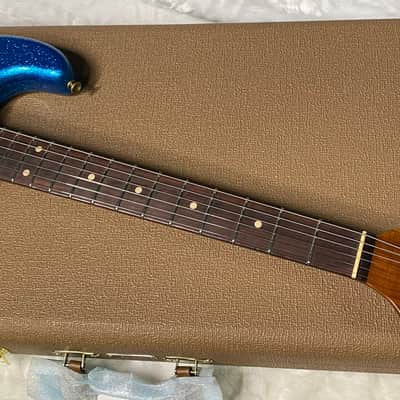 NEW ! Fender Custom Shop Limited Edition 1960's DUALMAG II Stratocaster - Journeyman Relic - Aged Blue Sparkle Finish - AAA Rosewood Board - Authorized Dealer - 7.9lbs - G07110 image 5