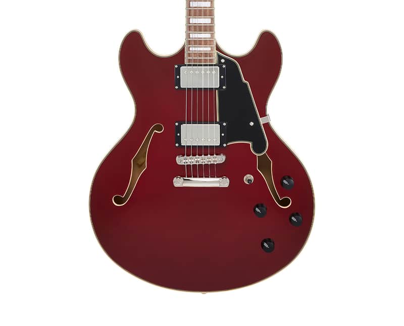 D'Angelico Premier DC Semi-Hollow Guitar - Burnt Red - Open Box image 1