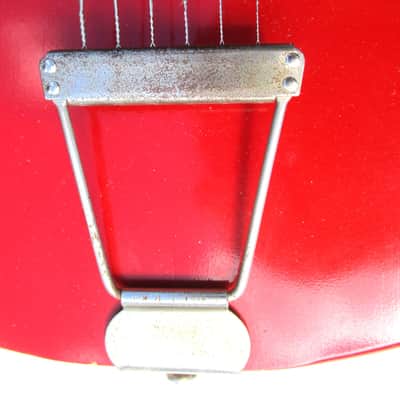 Valco Tosca Guitar, 1960's, Red Finish, Kluson Tuners, Kay Case image 8