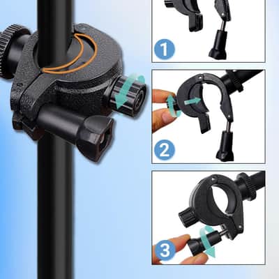 Mic Stand Phone Holder, Flexible Phone Holder for Microphone Stand, iPhone Music Stand Holder Mount, Mic Stand Cell Phone Clip image 3