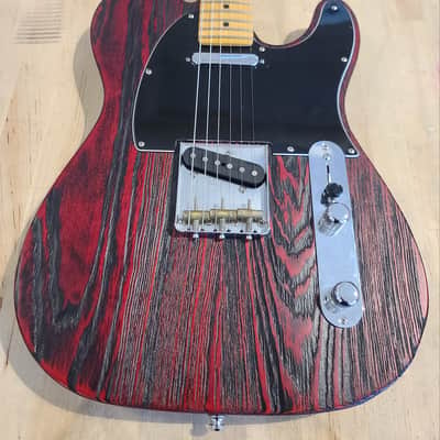 FENDER LMITED EDITION SANDBLASTED TELECASTER ELECTRIC GUITAR CRIMSON RED FINISH W/CASE image 2