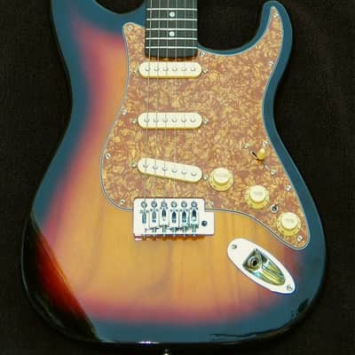 XX-Wide 2" Maple/Ebony Neck (51mm Nut Width) X-Light Weight 6 lb. Sunburst Ash Strat + Working Bridge Tone+ 7 Sound Switching +Treble Bleed+ SRV Pickups +Grover 406C Locking Tuners+ Leveled, Crowned & Polished Frets+ Full Low Action Setup! image 4