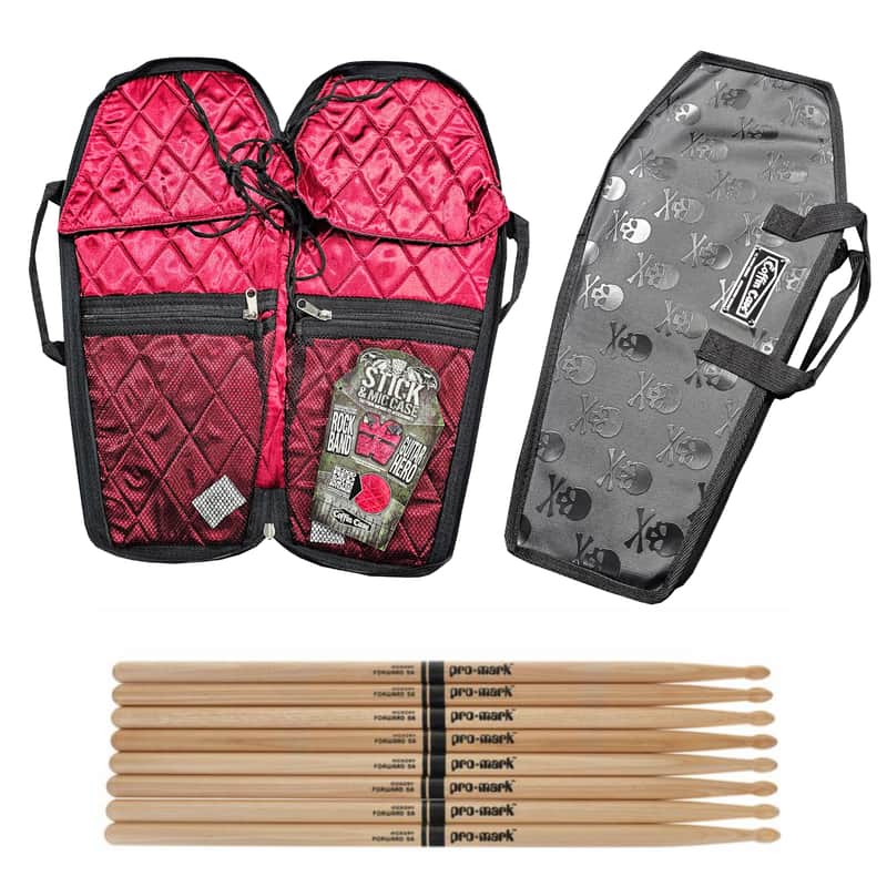 Promark 5A Hickory Drum Sticks Hickory 4 Pairs With Coffin Stick Case Offer! image 1