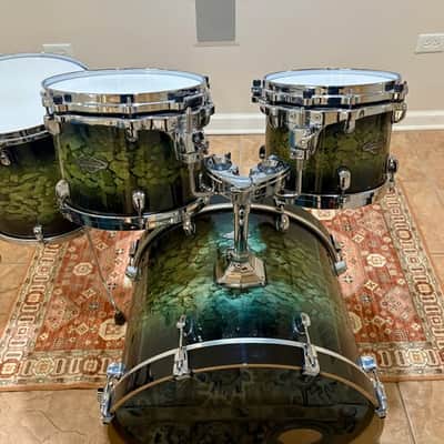 Tama Starclassic Performer MBS42S 4-Piece Shell Pack 2022 - Molten Steel Blue Burst image 1