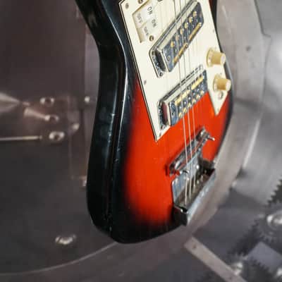 1960s Norma EG-405-2 Redburst MIJ Vintage Electric Guitar w/ Original Gold Foils image 11