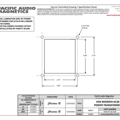 Pacific Transformer Vox Wooden AC30 Power Transformer 2022 image 4