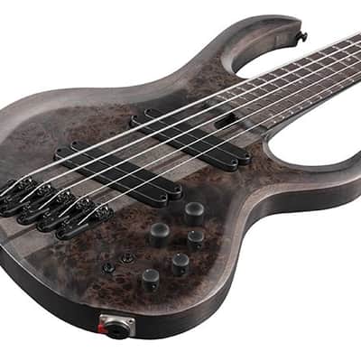 Ibanez BTB805MS 5-String Electric Bass Guitar Transparent Gray Flat + Ibanez Case - Multi scale Multiscale TGF image 2