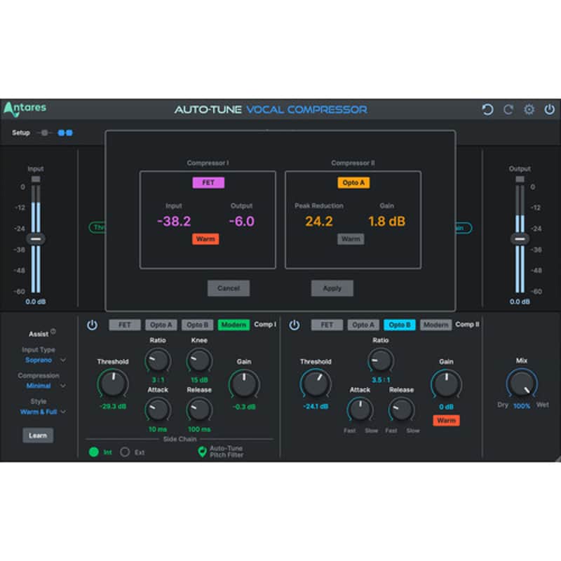 Antares Audio Technologies Auto-Tune Vocal Compressor Dual-Stage Digital Compression Powered by (Download) image 1