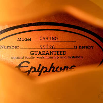 1995 Epiphone Casino Natural Near-Mint, Pre-Elitist Revolution, Japan Terada image 6