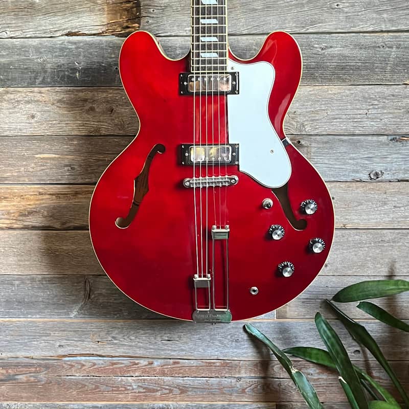 (18279) Epiphone Riviera Mini Ch Semi-Hollow Electric Guitar - 2004 - Cherry image 1