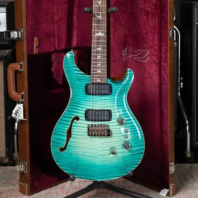 PRS Private Stock Custom 24-08 Semi-Hollow Electric Guitar - Bahamian Blue Glow with Hardshell Case image 21