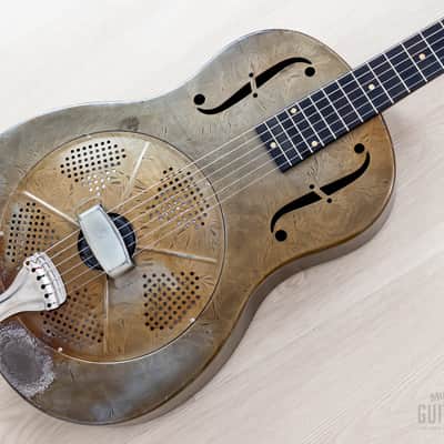 1931 National Sears, Roebuck & Co. Duolian Vintage Single Cone Resonator Frosted Duco w/ Case image 1