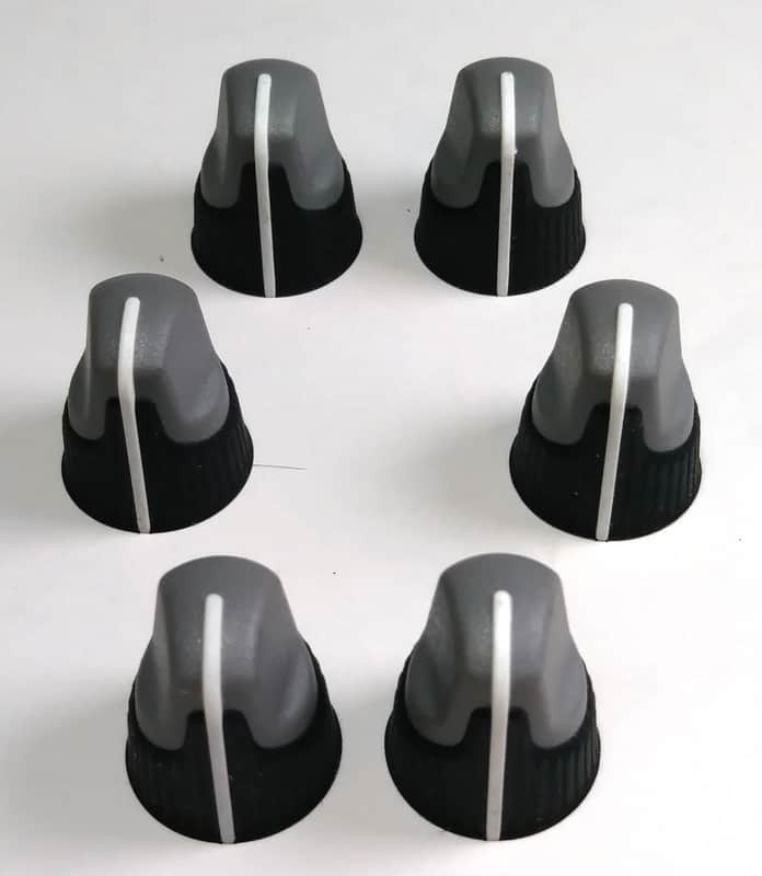 Crate Amplifier Knob - Gray w/ White Indicator - Lot of 6 image 1