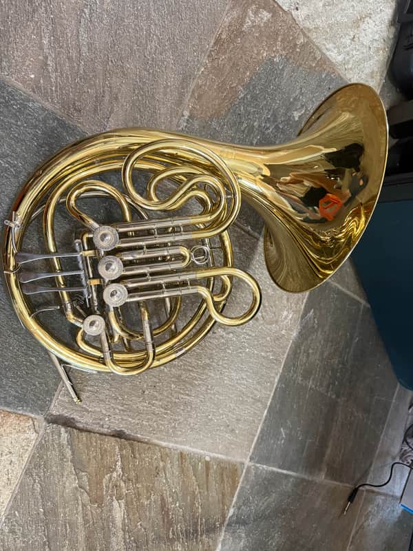 Double French horn. Needs repair. image 1