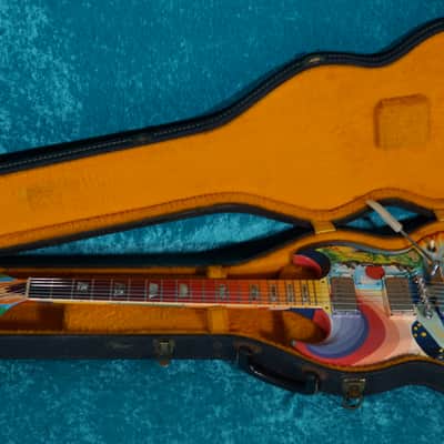 Vintage Gibson 1965 SG Standard Hand Painted Fool with autographed Eric Clapton Cream record usa 60s image 21