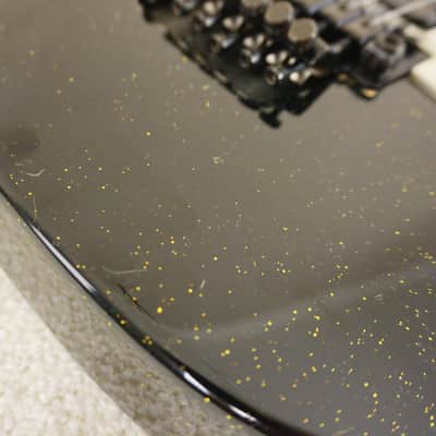 Moon Katze HSH Superstrat 1980s Black Gold Sparkle PGM MIJ image 11