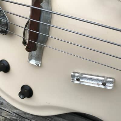 Rare 1961 Valpro National 85 4-string Bass  Res-O-Glas  w/OHSC White image 6